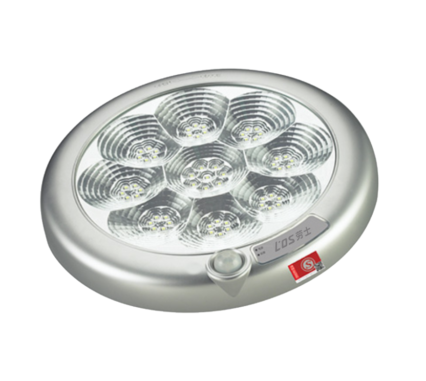 圓形灰色全塑防火吸頂燈